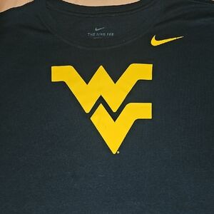 West Virgina Fans And Alums: Nike Navy Blue with Yellow WVU Graphic